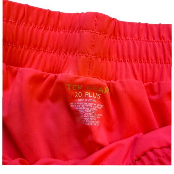 Tek Gear Girls Running Shorts Day Glow Orange/Pink Plus Size 20 JJ3259 - Picture 3 of 5